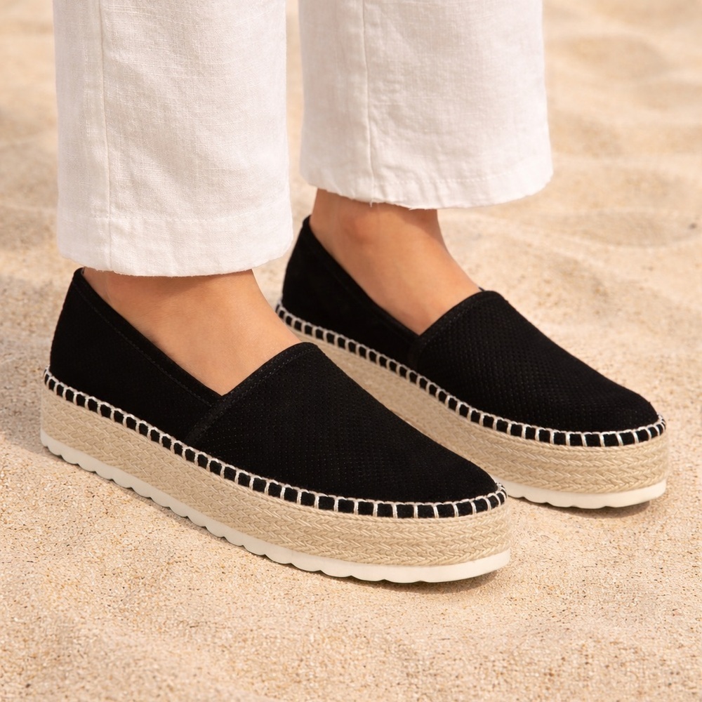 Dr. Scholl's Womens Sunray Espadrille Loafer Slip On Platforms 9 1/2 9.5 NIB - Picture 2 of 8
